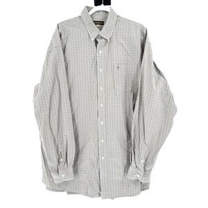 Stetson‎ Western Shirt Men's 2XL XXL Brown Blue Gingham Cowboy Yellowstone Rodeo